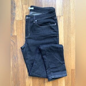 Eileen Fisher Black Denim Jeans ‘The Skinny’ Stretch Organic Cotton 8